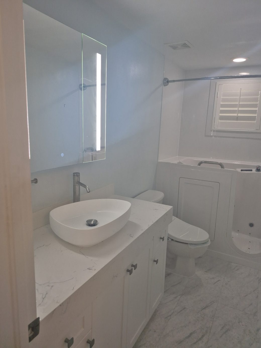 Finished bathroom remodel in Naples by Verano
